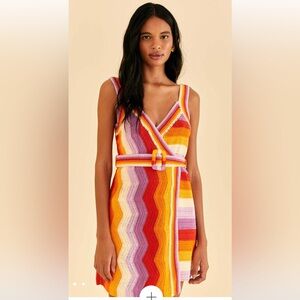 Farm Rio Crochet Belted Dress - NWT